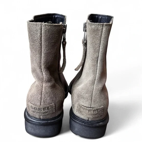 Sorel Phoenix Zip Boots Women's 9 Olive Green Leather Suede Waterproof Winter - Picture 11 of 16